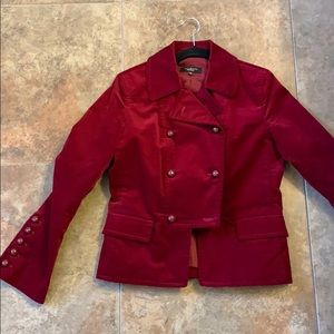 Maroon velvet jacket